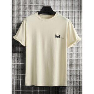 NEW SHEIN Manfinity‎ Hypemode Man T-shirt Cat Pocket Size XL